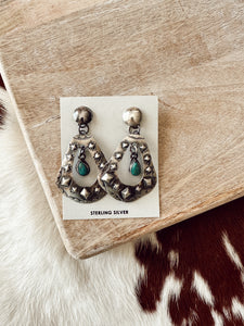 teardrop turquoise earrings