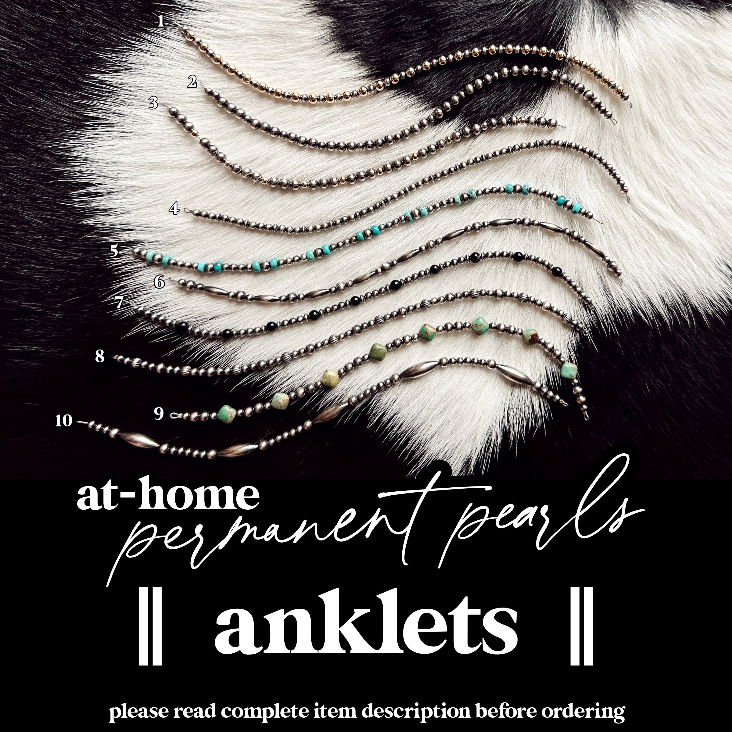 || AT-HOME || permanent pearls [anklets]