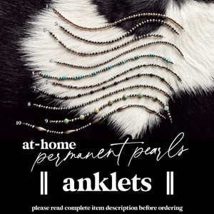 || AT-HOME || permanent pearls [anklets]