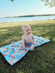 red, white + BOOTS swim