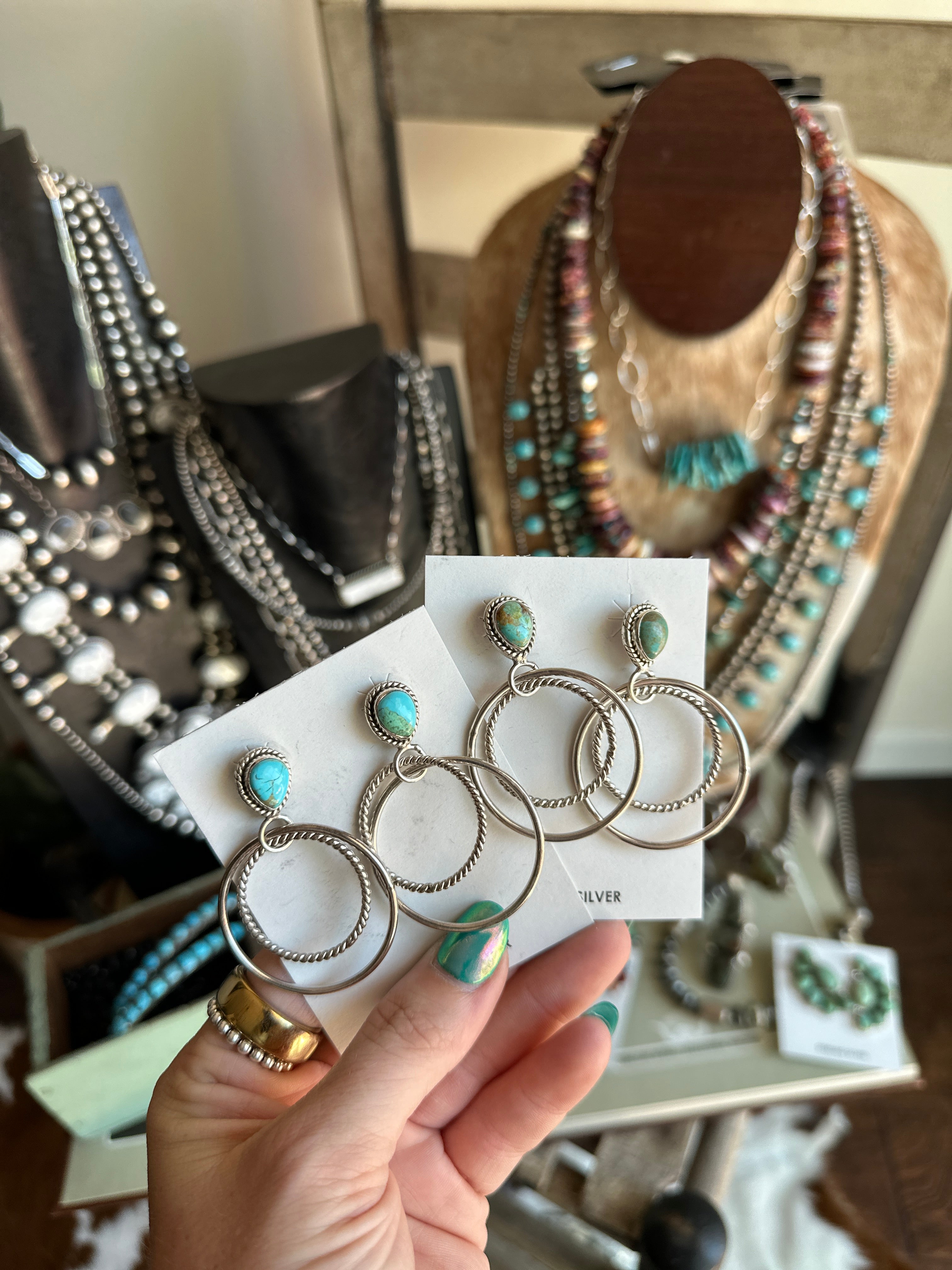 Double Hoop Studs
