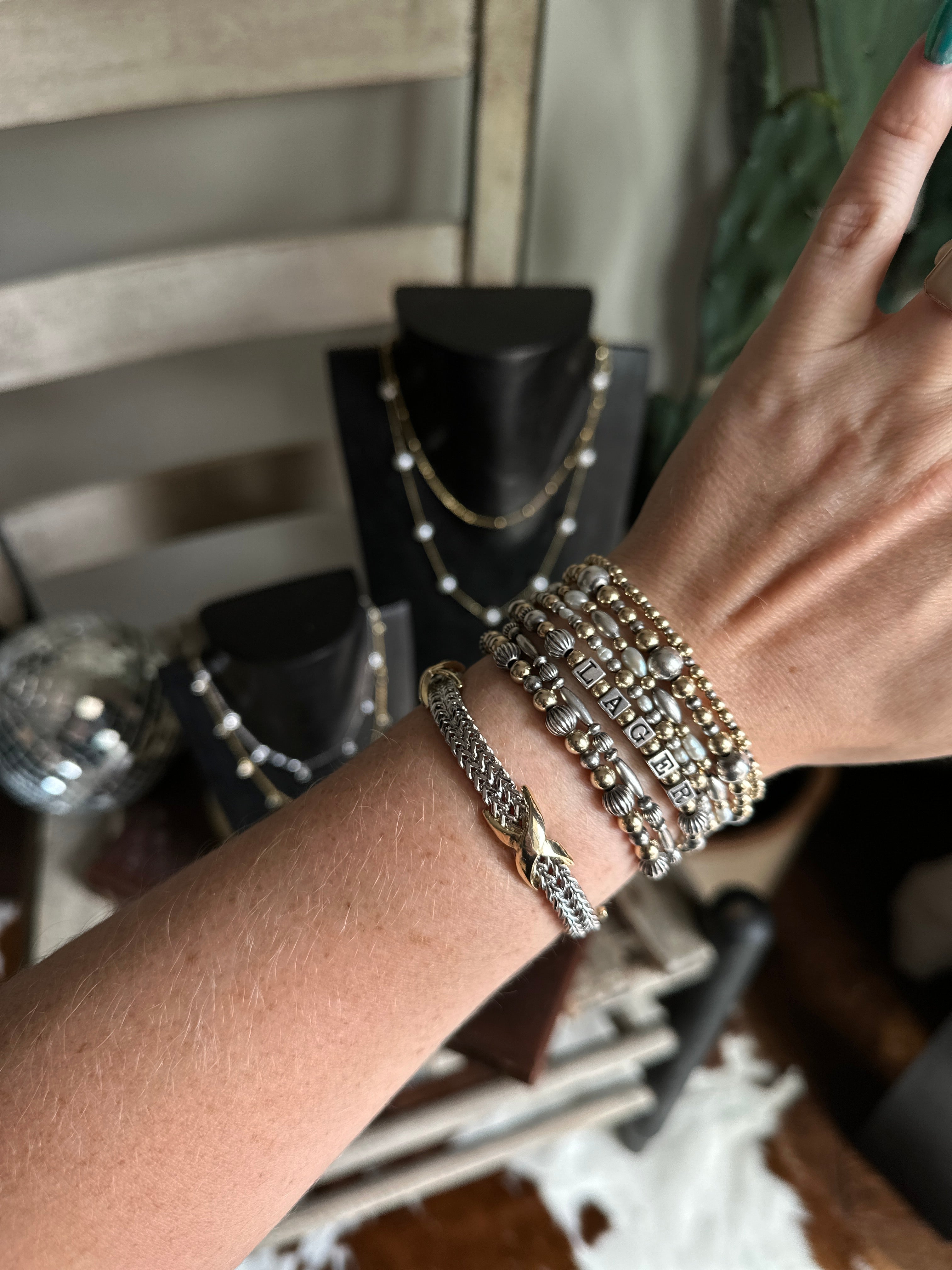 Silver + Gold Magnetic Bracelet