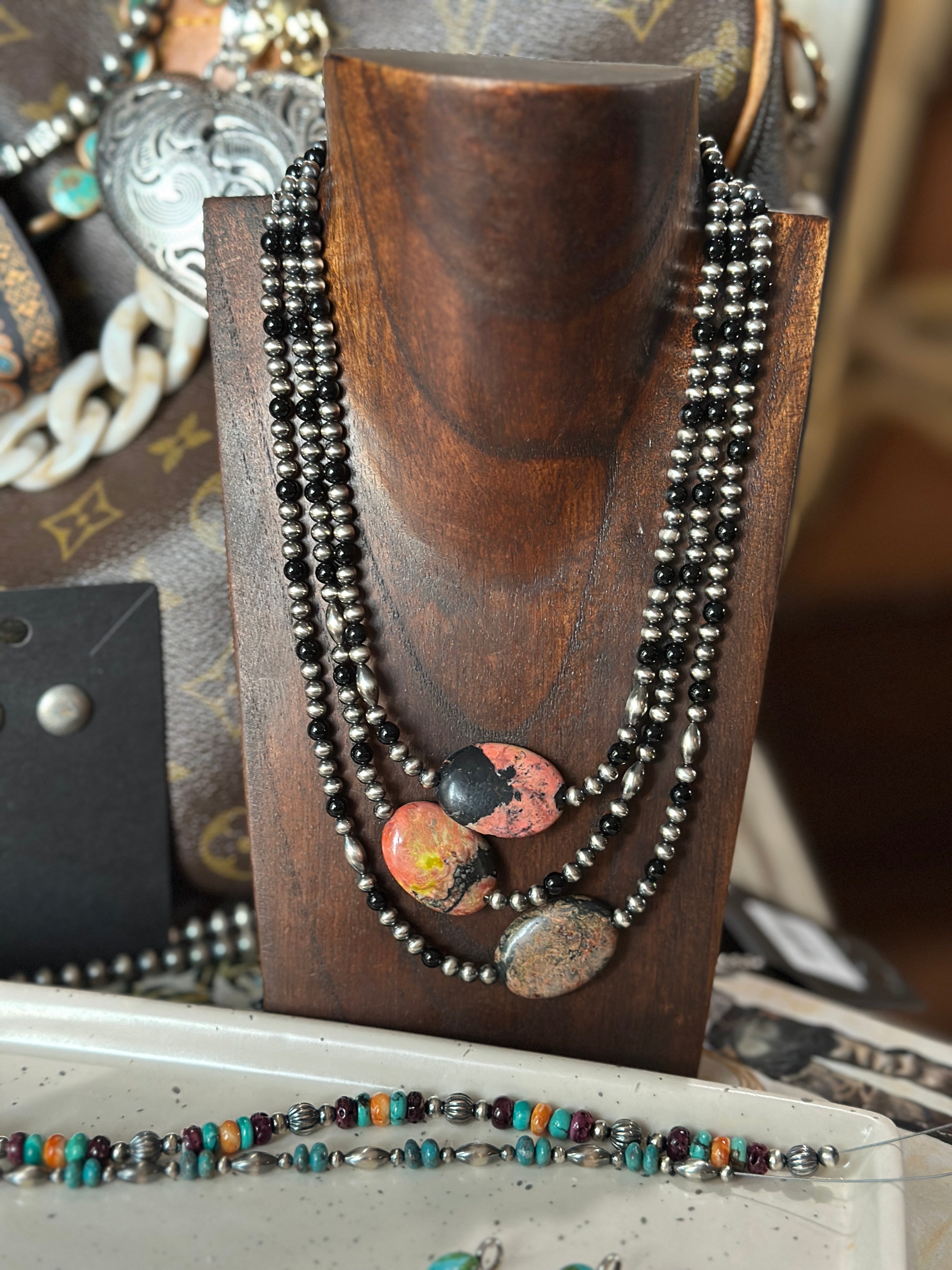 Pink + Black Necklaces