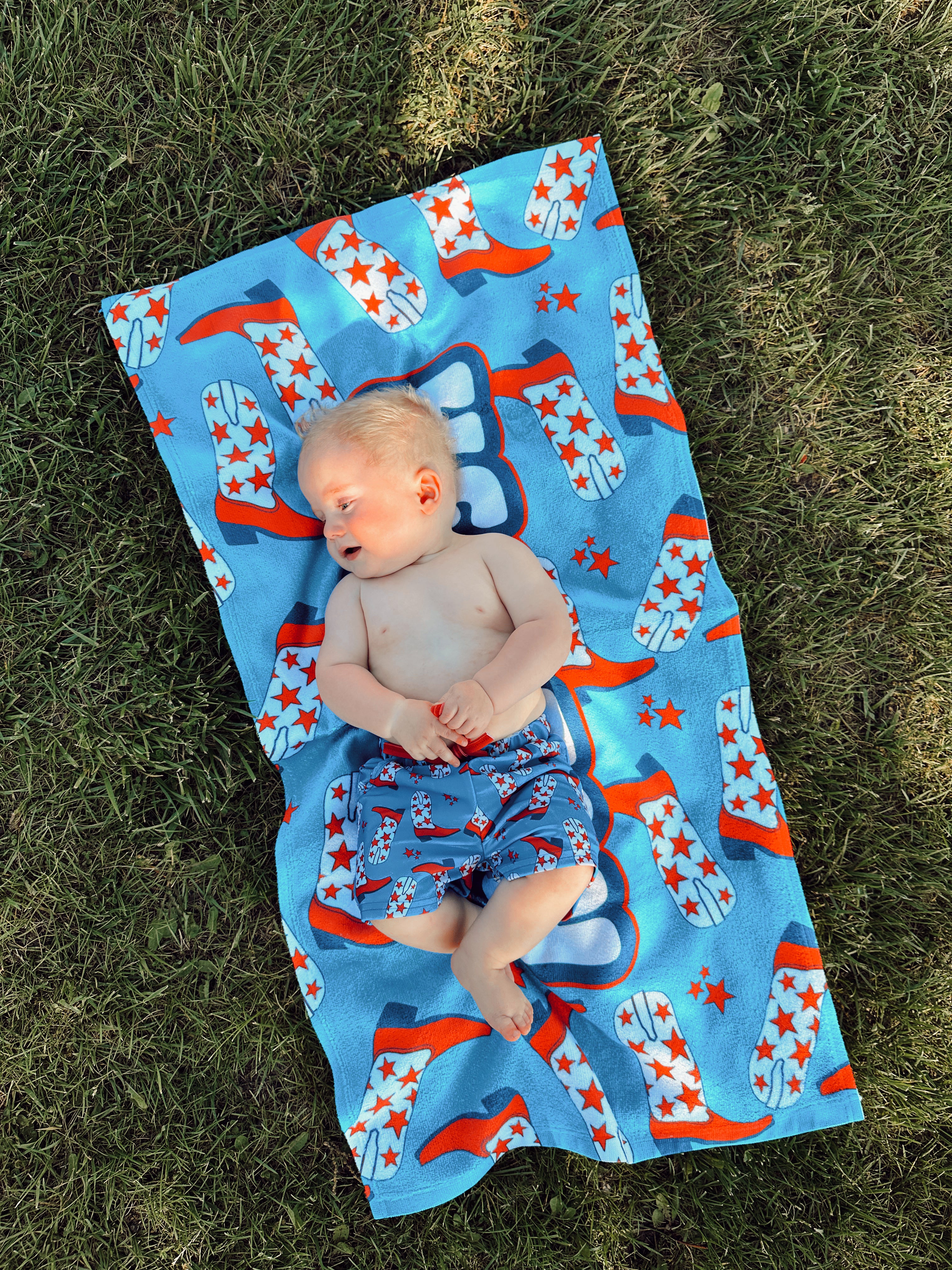 red, white + BOOTS swim