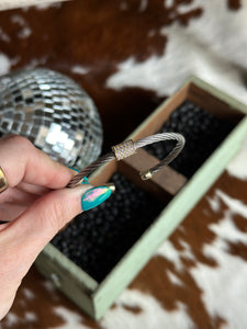 Cable Cuff // mixed metals