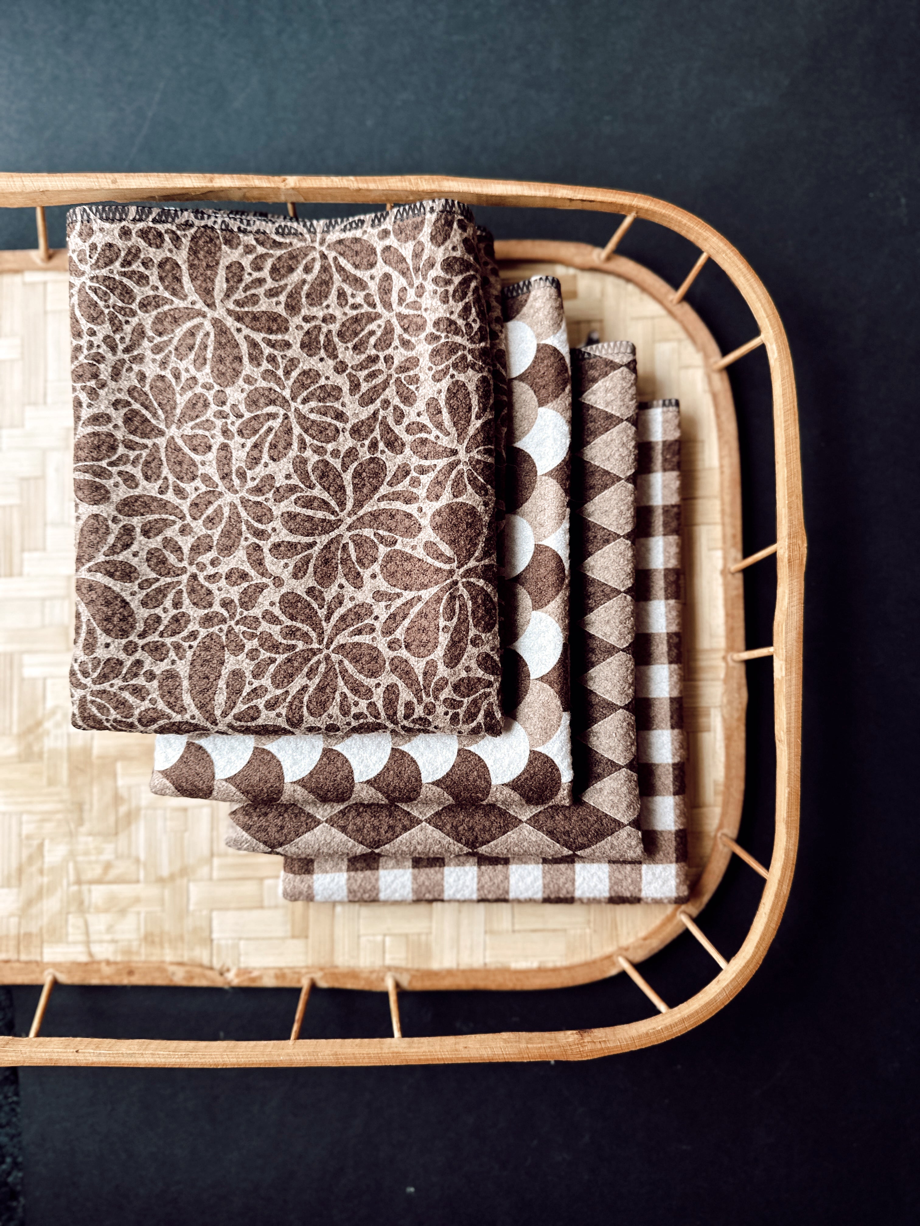 waffle towels :: brown collection