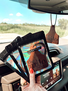• leather • car freshener