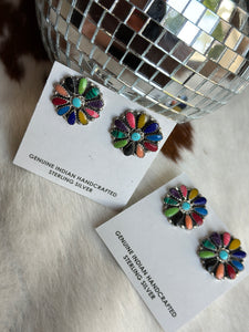 Multicolor Cluster Earrings