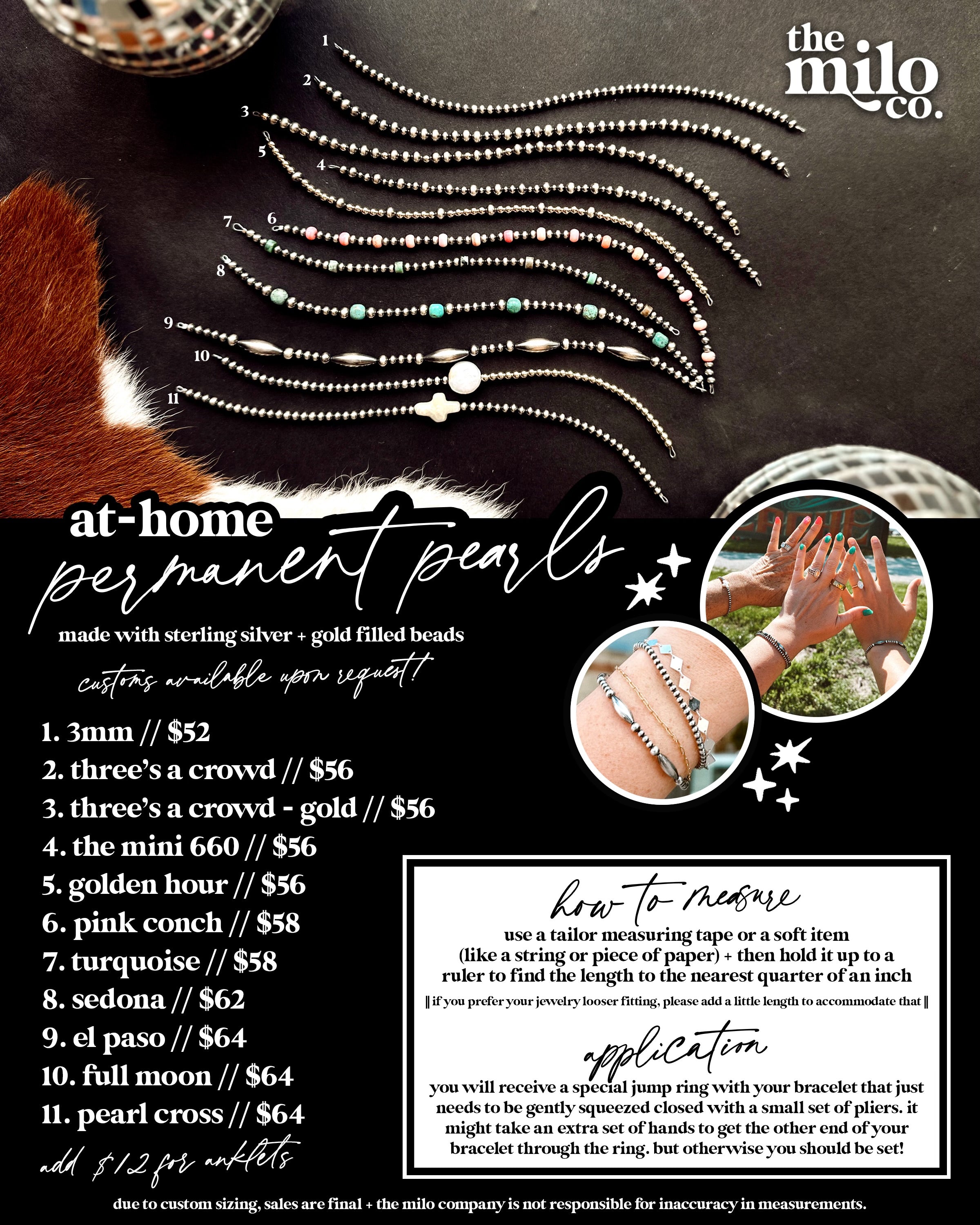 || AT-HOME || permanent pearls [anklets]