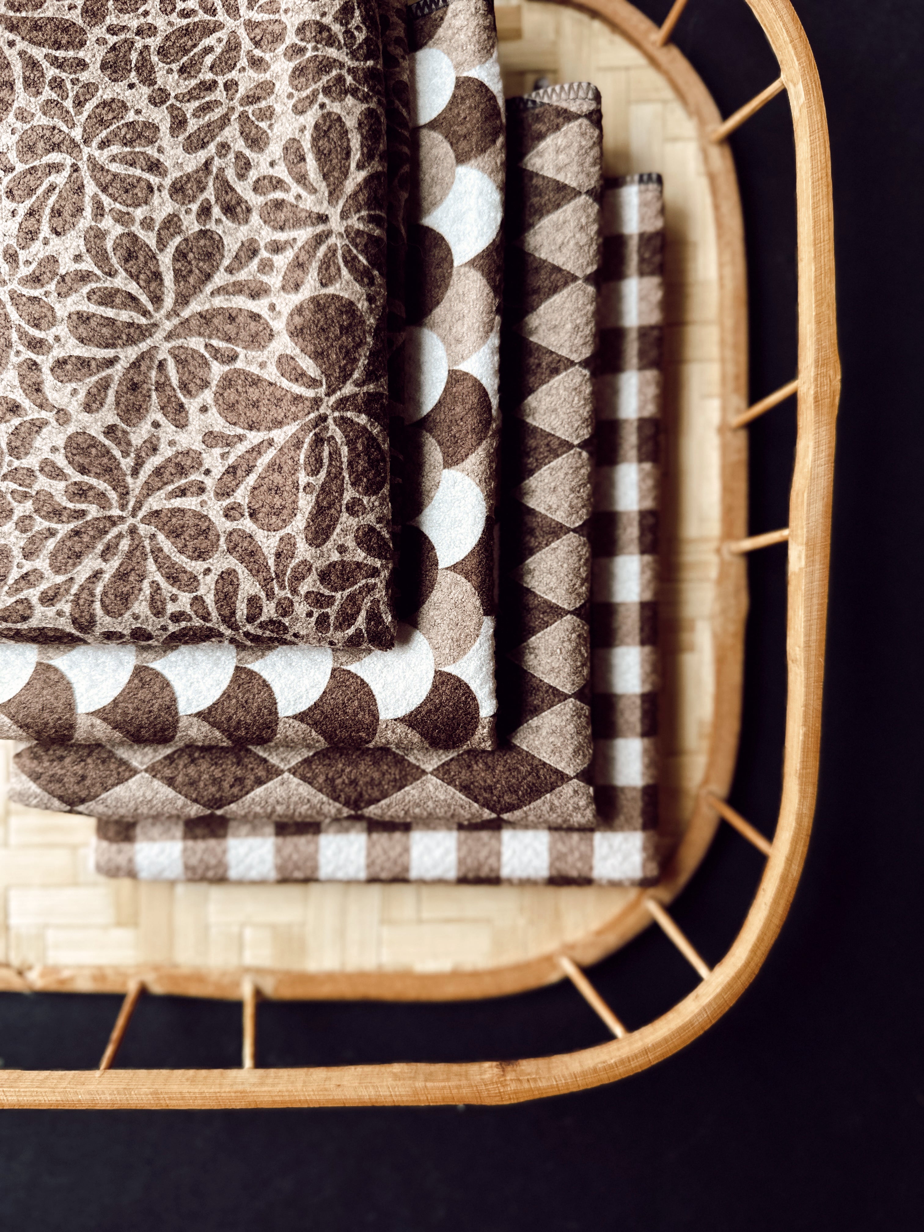 waffle towels :: brown collection