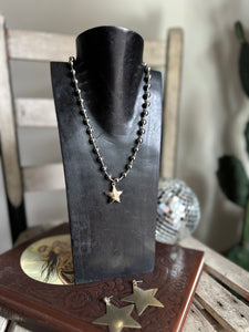 Mixed Metal Star Necklace