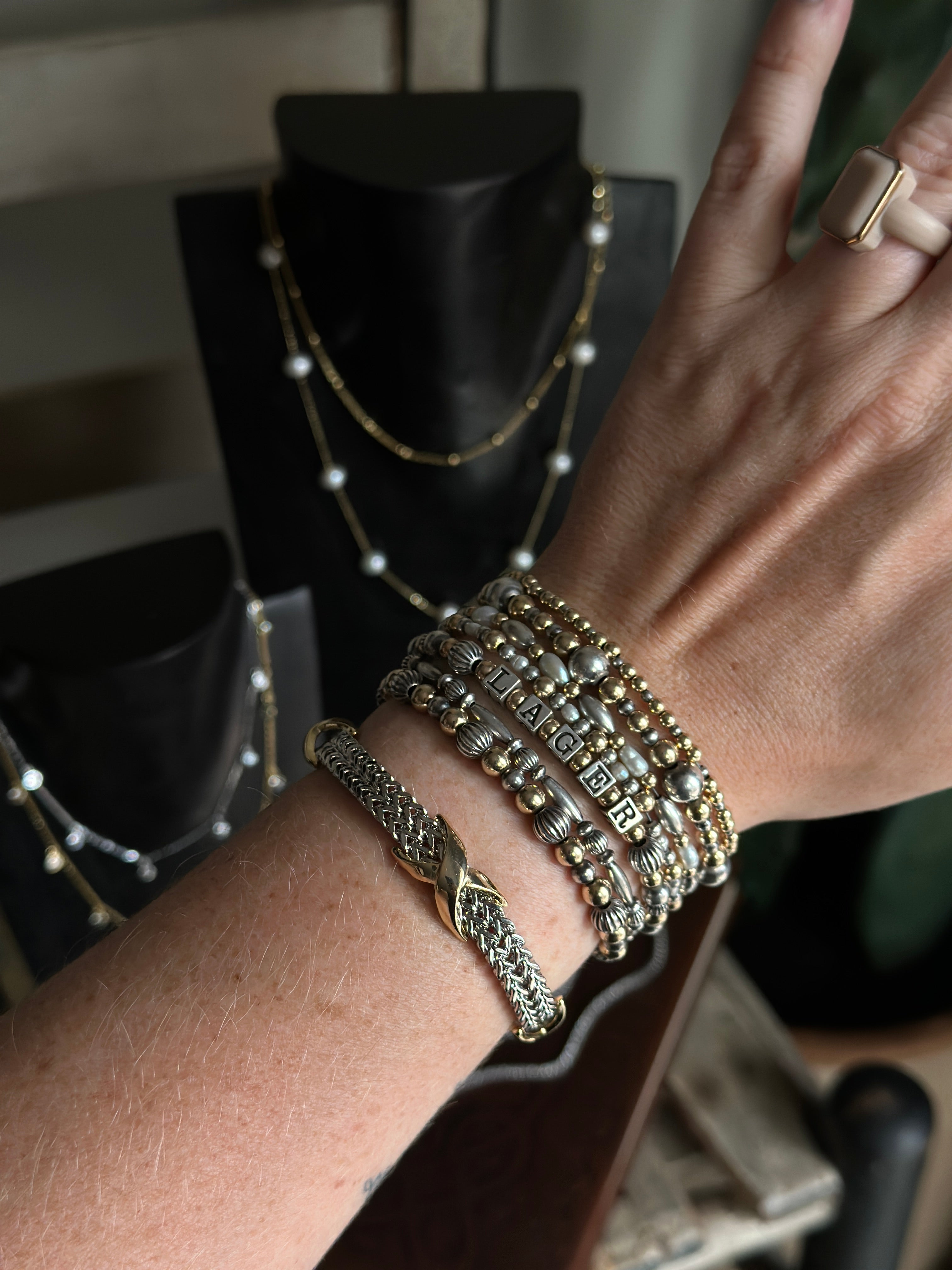 Silver + Gold Magnetic Bracelet