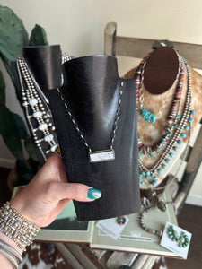 White Buffalo Bar Necklace