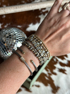 Cable Cuff // mixed metals