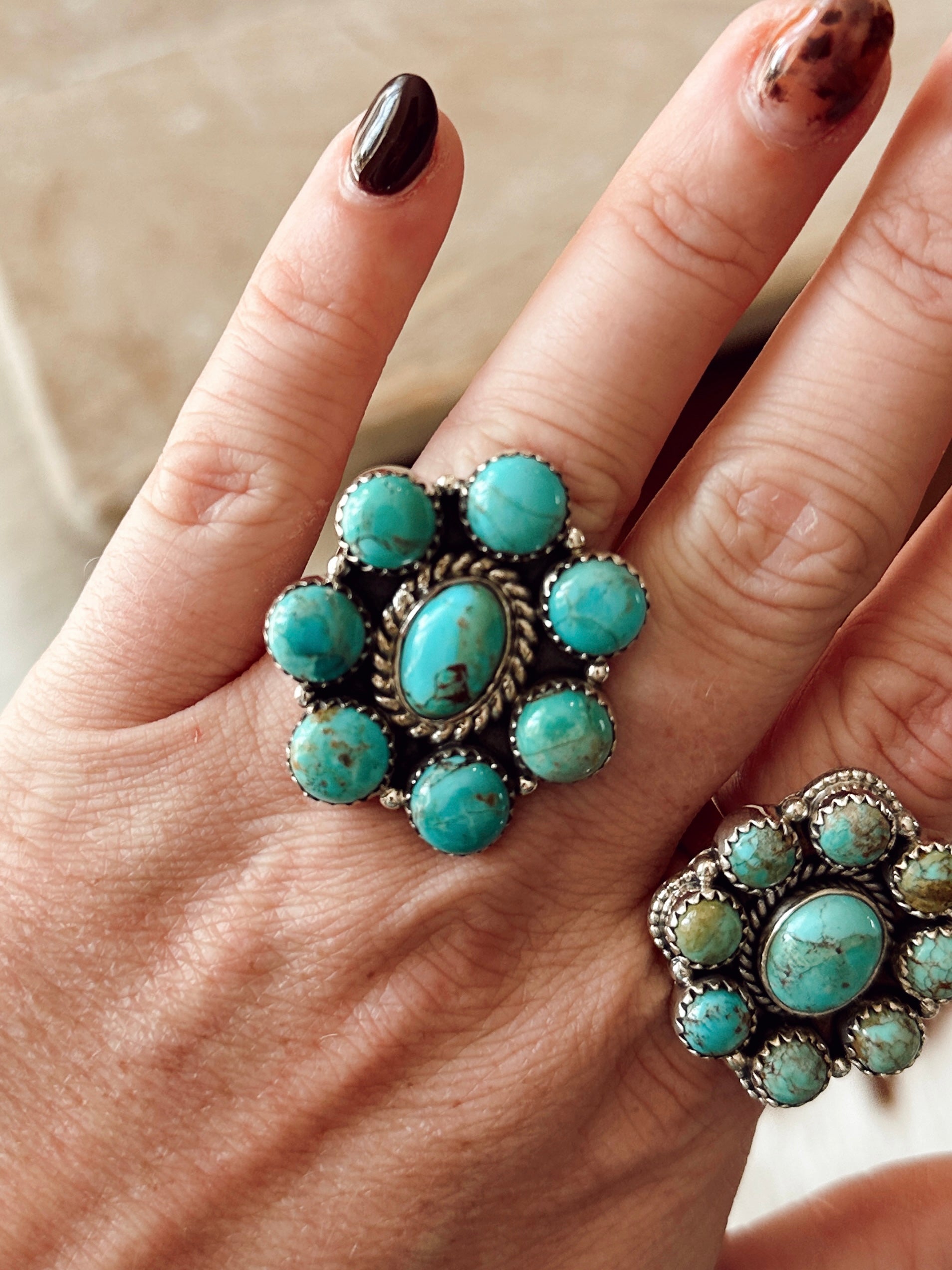 Turquoise Cluster Ring