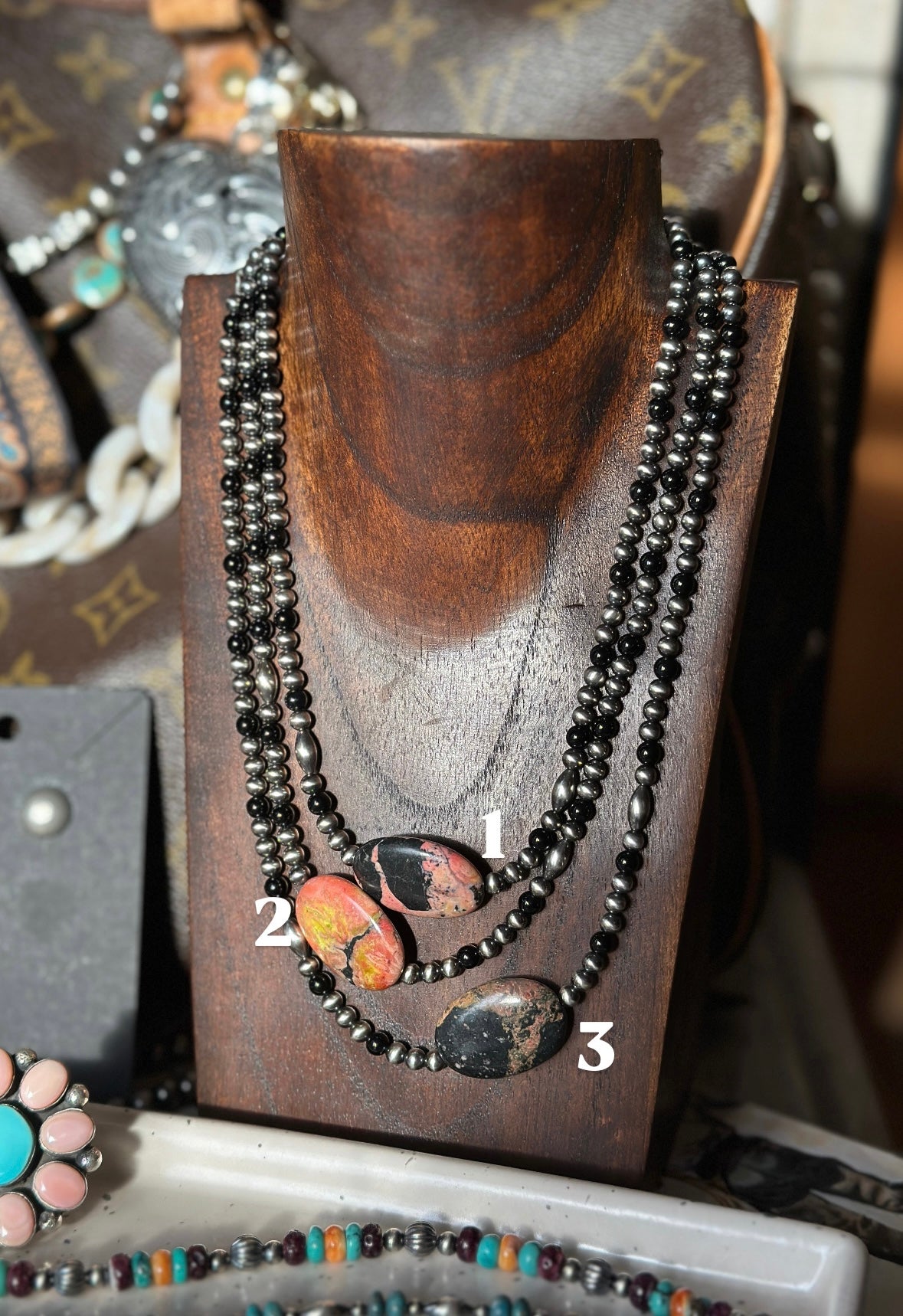 Pink + Black Necklaces