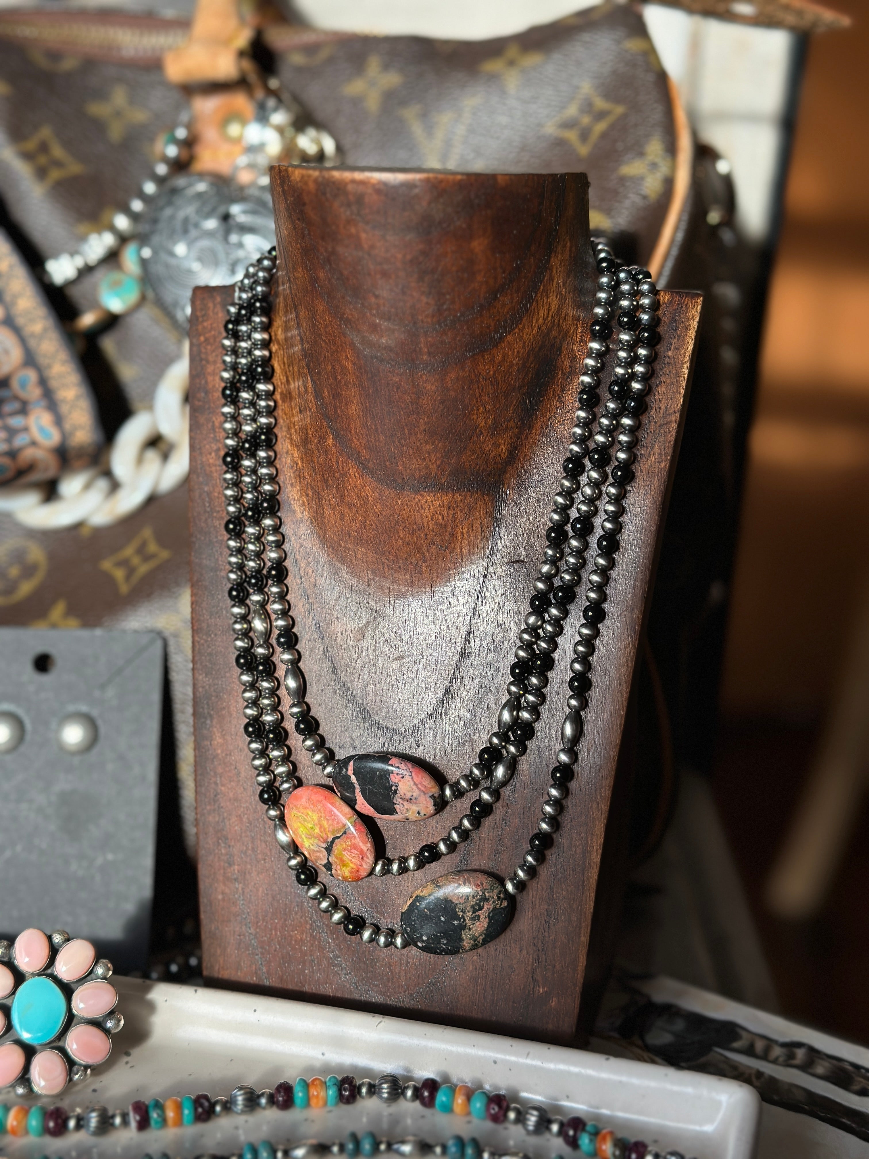 Pink + Black Necklaces