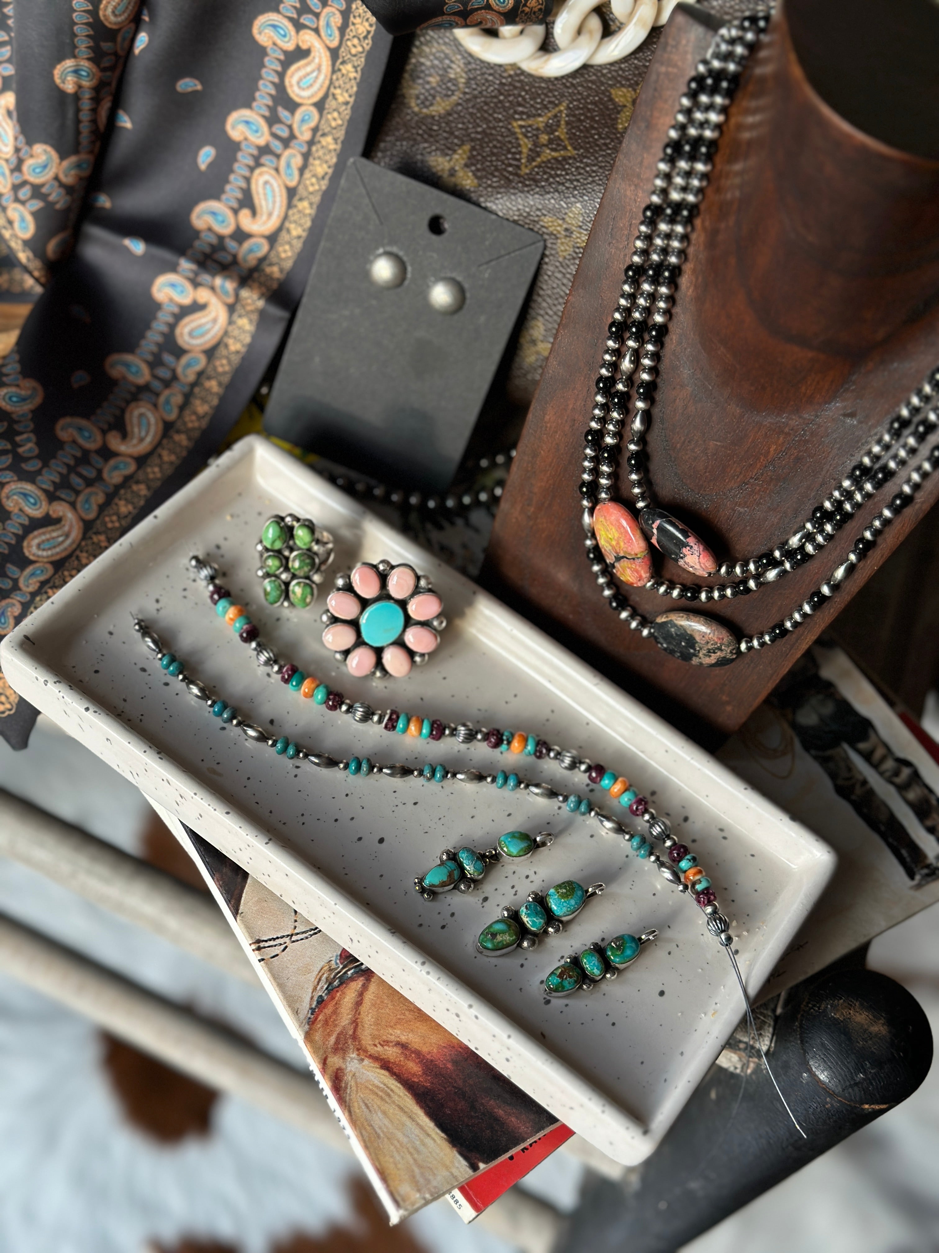 Pink Conch + TQ Ring (size 9)