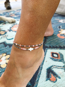 || AT-HOME || permanent pearls [anklets]