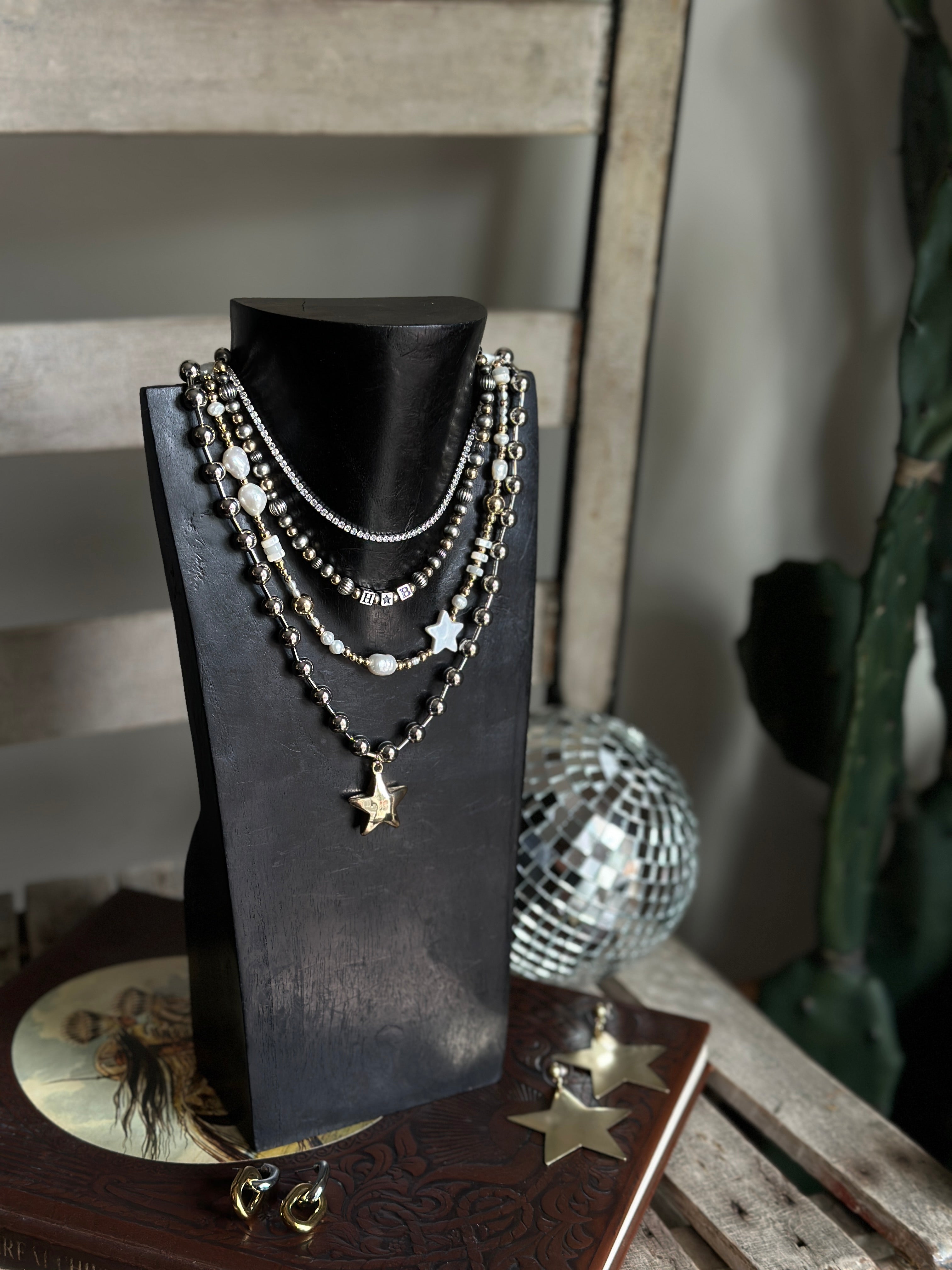 Mixed Metal Star Necklace