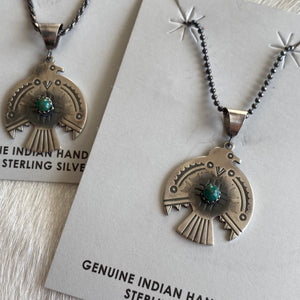 round thunderbird necklace