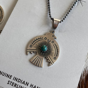 round thunderbird necklace