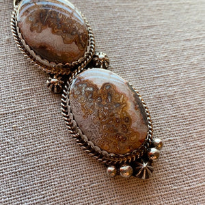 crazy lace agate pendant