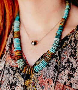 Kingman disk bead necklace