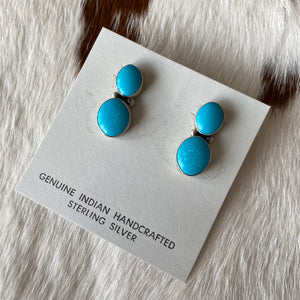 double stone studs